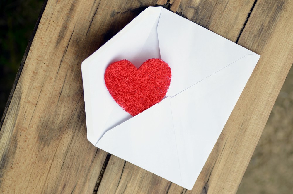Envelope and love letter